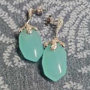 Canari Jewels Blue Quartz Silver Earrings